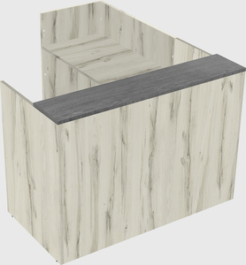 L-shaped modular reception