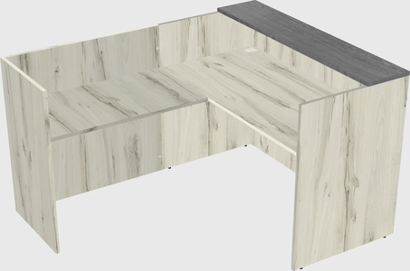 L-shaped modular reception