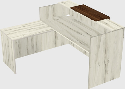 L-shaped modular reception
