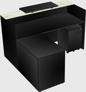 L-shaped modular reception