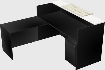 L-shaped modular reception