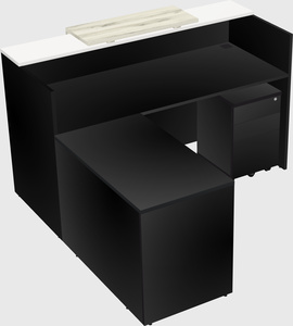 L-shaped modular reception