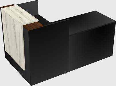 L-shaped modular reception