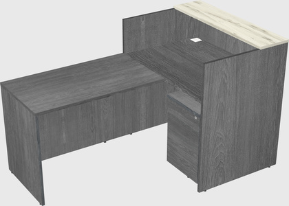 L-shaped modular reception
