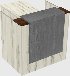 L-shaped modular reception