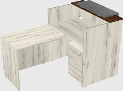 L-shaped modular reception