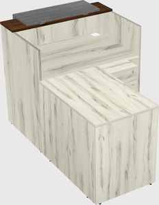 L-shaped modular reception