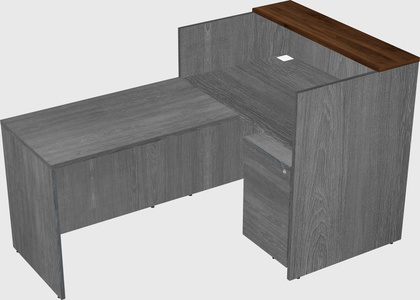 L-shaped modular reception