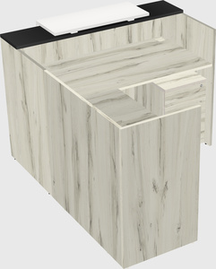 L-shaped modular reception