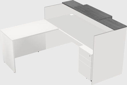 L-shaped modular reception