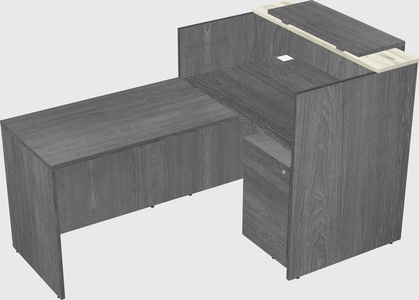 L-shaped modular reception