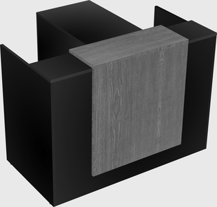 L-shaped modular reception
