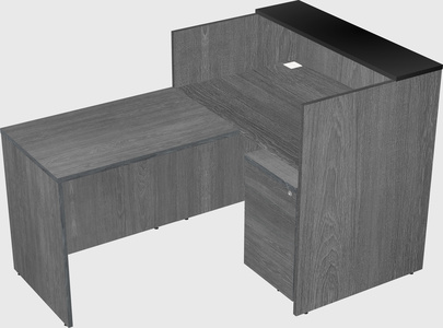 L-shaped modular reception