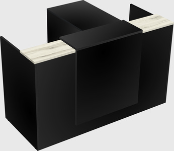 L-shaped modular reception