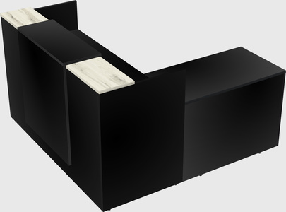 L-shaped modular reception
