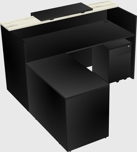 L-shaped modular reception