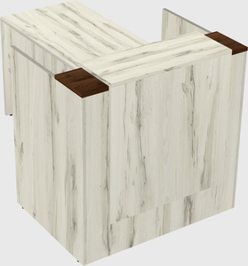 L-shaped modular reception