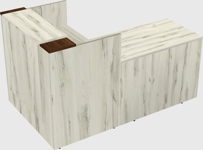 L-shaped modular reception