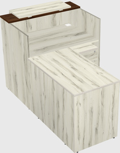 L-shaped modular reception