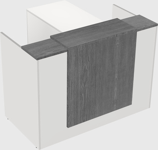 L-shaped modular reception