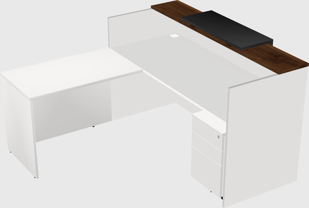 L-shaped modular reception