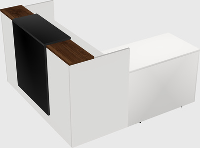 L-shaped modular reception