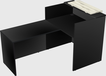 L-shaped modular reception