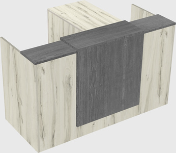 L-shaped modular reception