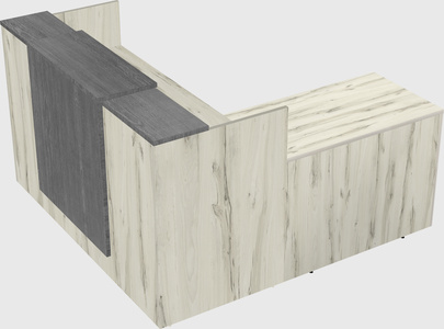L-shaped modular reception