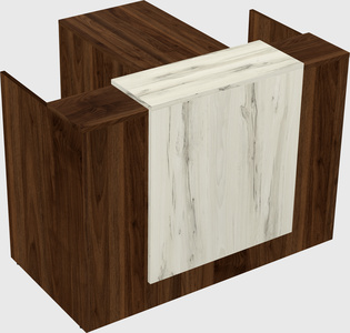 L-shaped modular reception