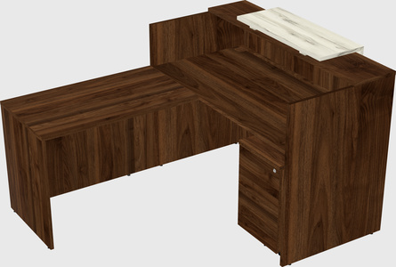 L-shaped modular reception