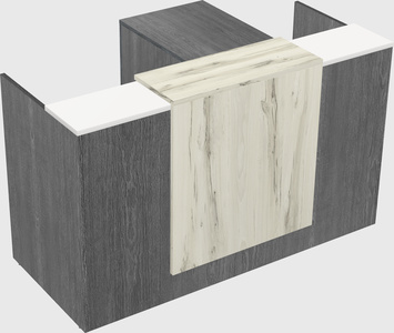 L-shaped modular reception