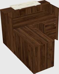 L-shaped modular reception