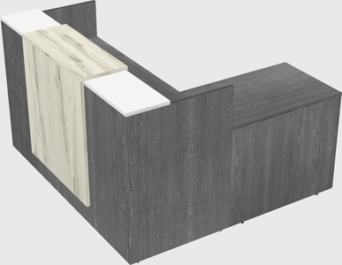 L-shaped modular reception