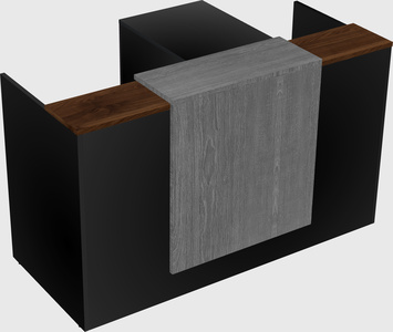 L-shaped modular reception