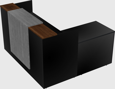 L-shaped modular reception