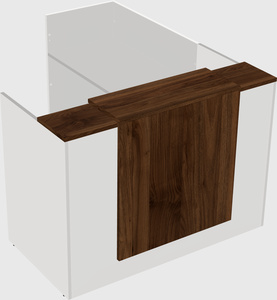 L-shaped modular reception