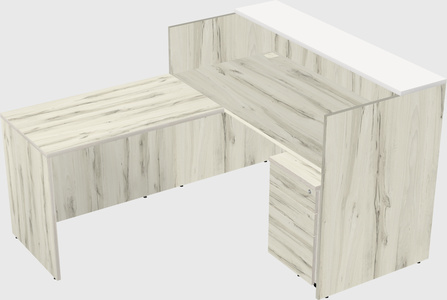 L-shaped modular reception