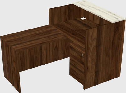 L-shaped modular reception