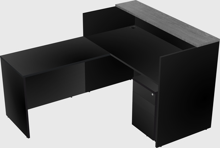 L-shaped modular reception