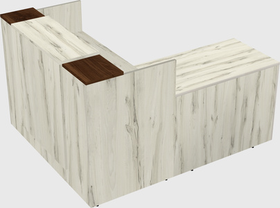 L-shaped modular reception