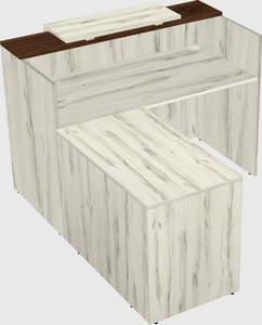 L-shaped modular reception