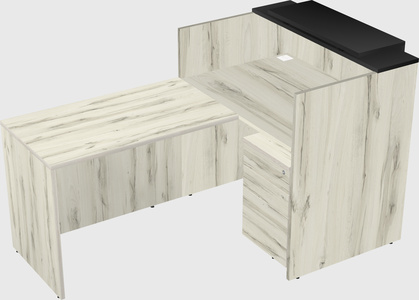 L-shaped modular reception