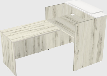 L-shaped modular reception