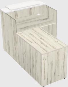 L-shaped modular reception