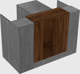 L-shaped modular reception