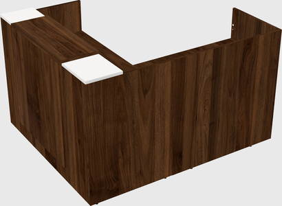 L-shaped modular reception