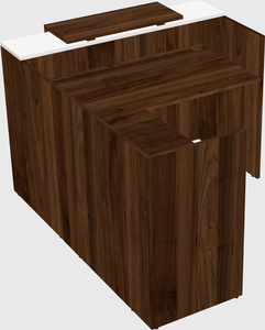 L-shaped modular reception