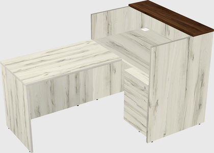 L-shaped modular reception
