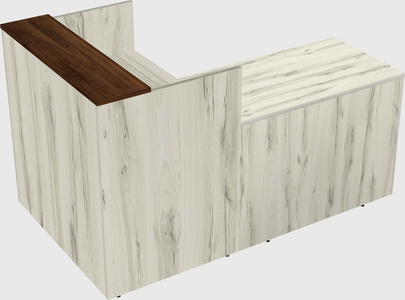 L-shaped modular reception